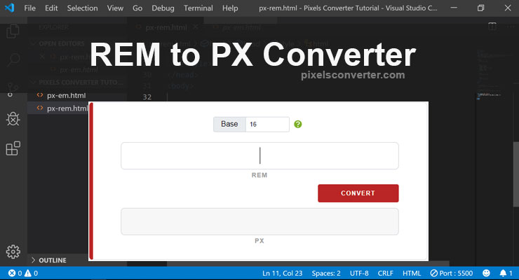 REM to PX Converter